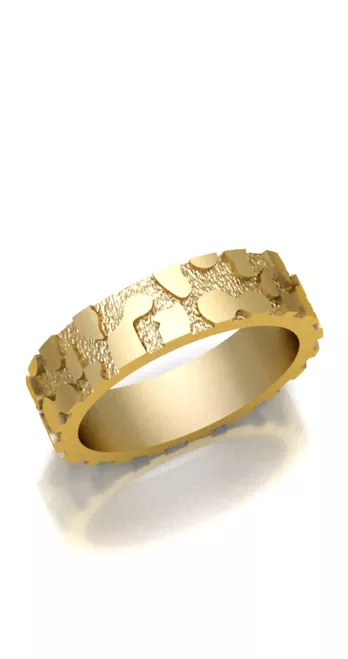 Hammered Textured Ring 3D Model Free 3D print model