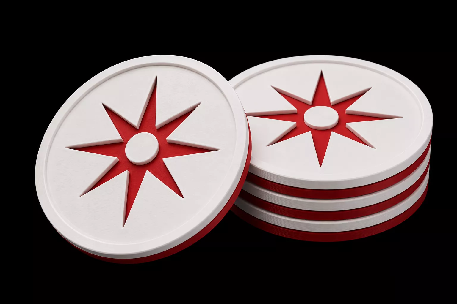3D Star Coasters Drink Beverage 3D print model