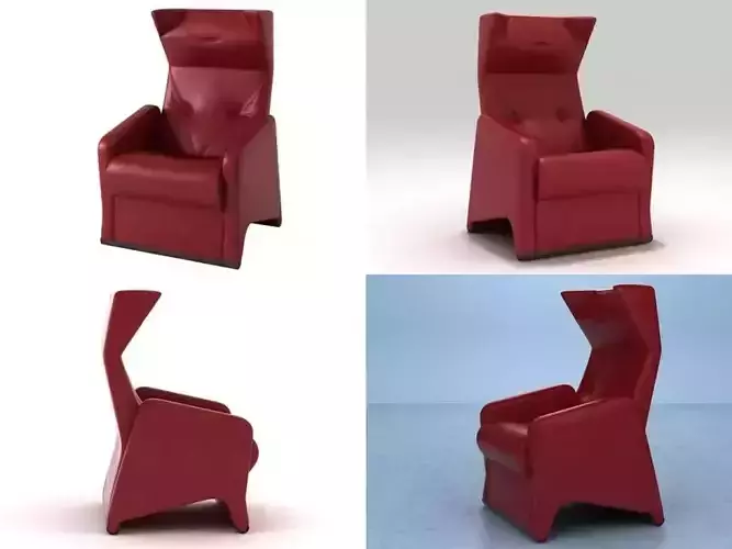 Sabrina leather chair with different angles