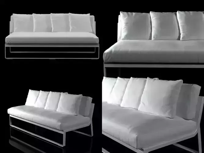 Flat sofa 3D model