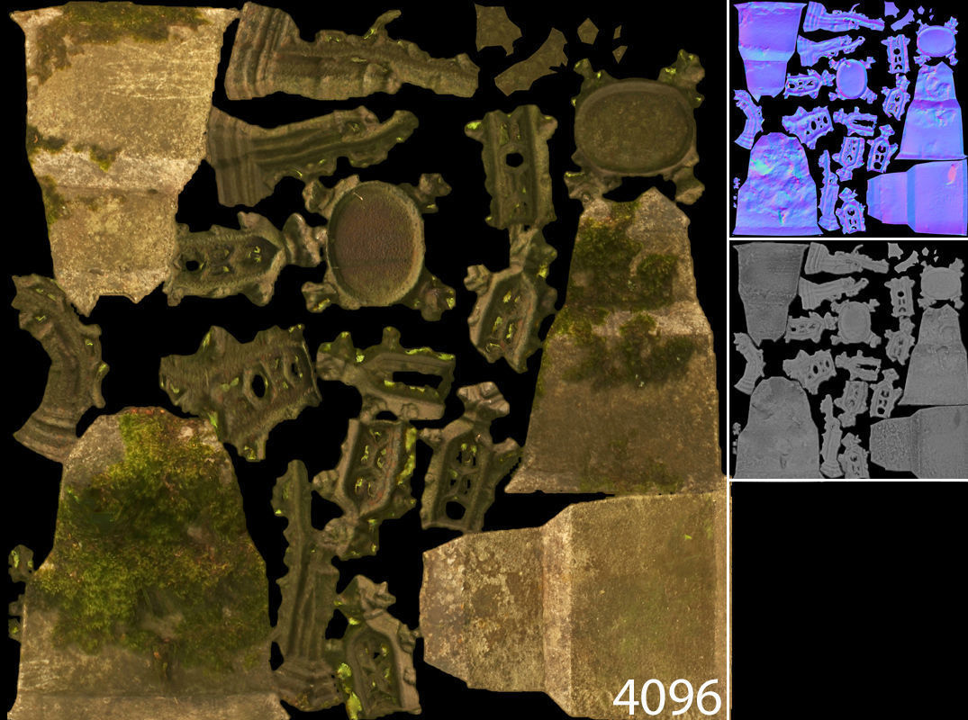 6x Grave crypt and crosses - cemetery colection Low-poly 3D model_57