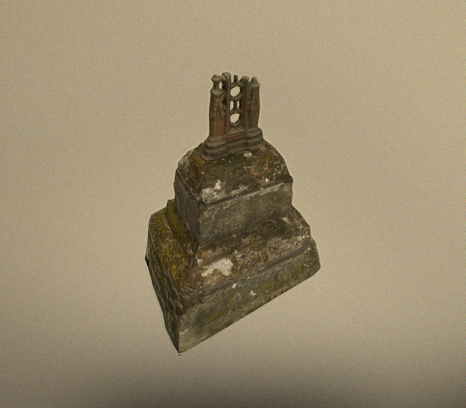 6x Grave crypt and crosses - cemetery colection Low-poly 3D model_14