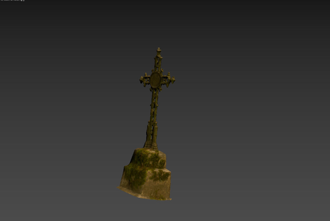 6x Grave crypt and crosses - cemetery colection Low-poly 3D model_21