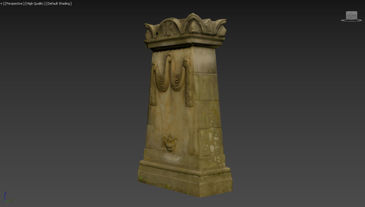 6x Grave crypt and crosses - cemetery colection Low-poly 3D model_31