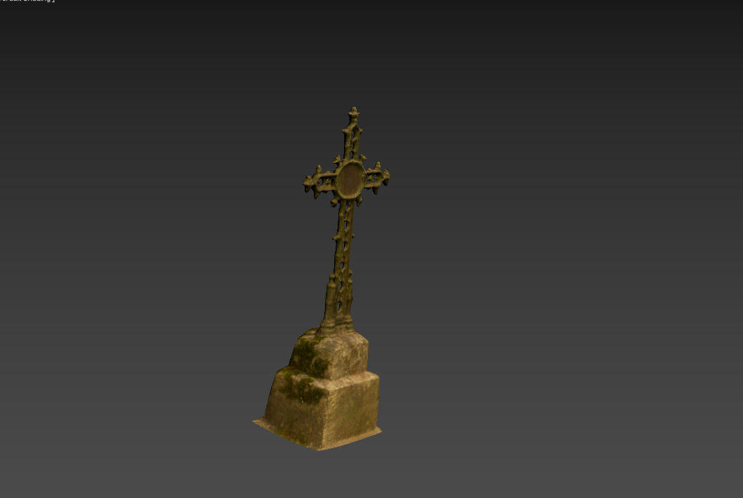 6x Grave crypt and crosses - cemetery colection Low-poly 3D model_20