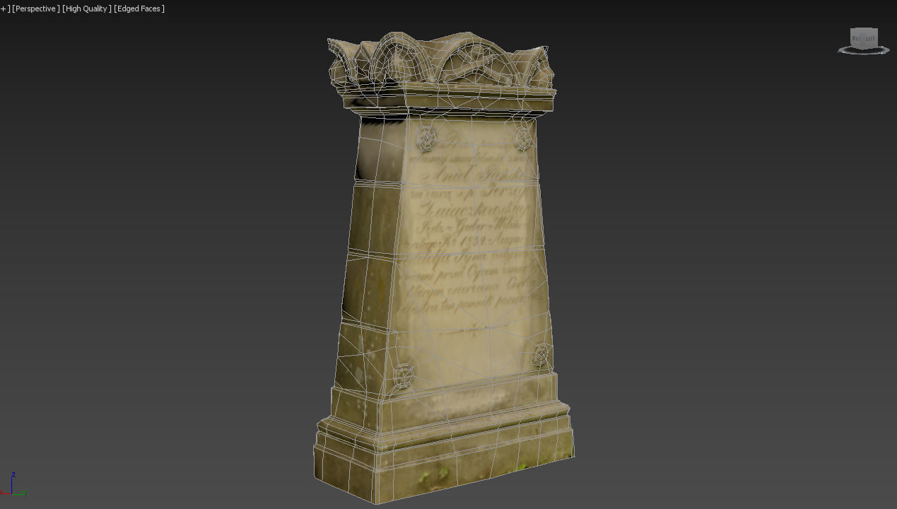 6x Grave crypt and crosses - cemetery colection Low-poly 3D model_32