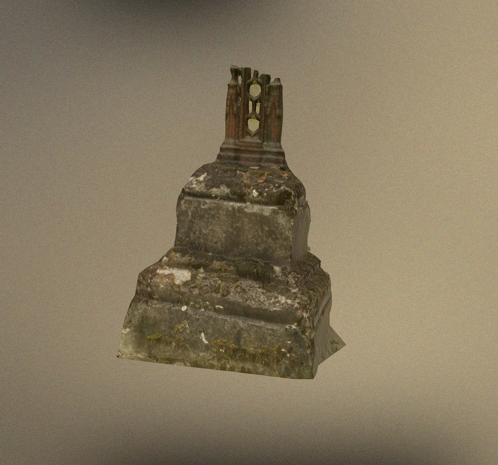 6x Grave crypt and crosses - cemetery colection Low-poly 3D model_13