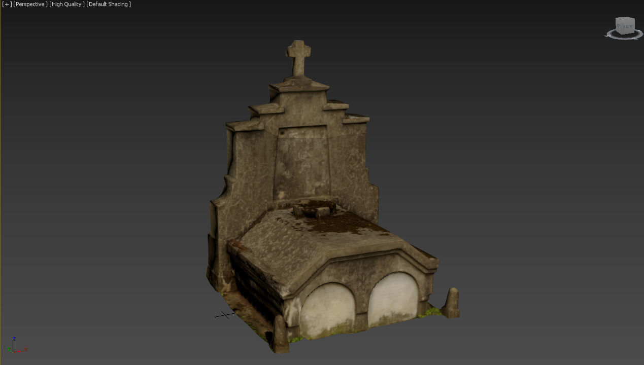 6x Grave crypt and crosses - cemetery colection Low-poly 3D model_50
