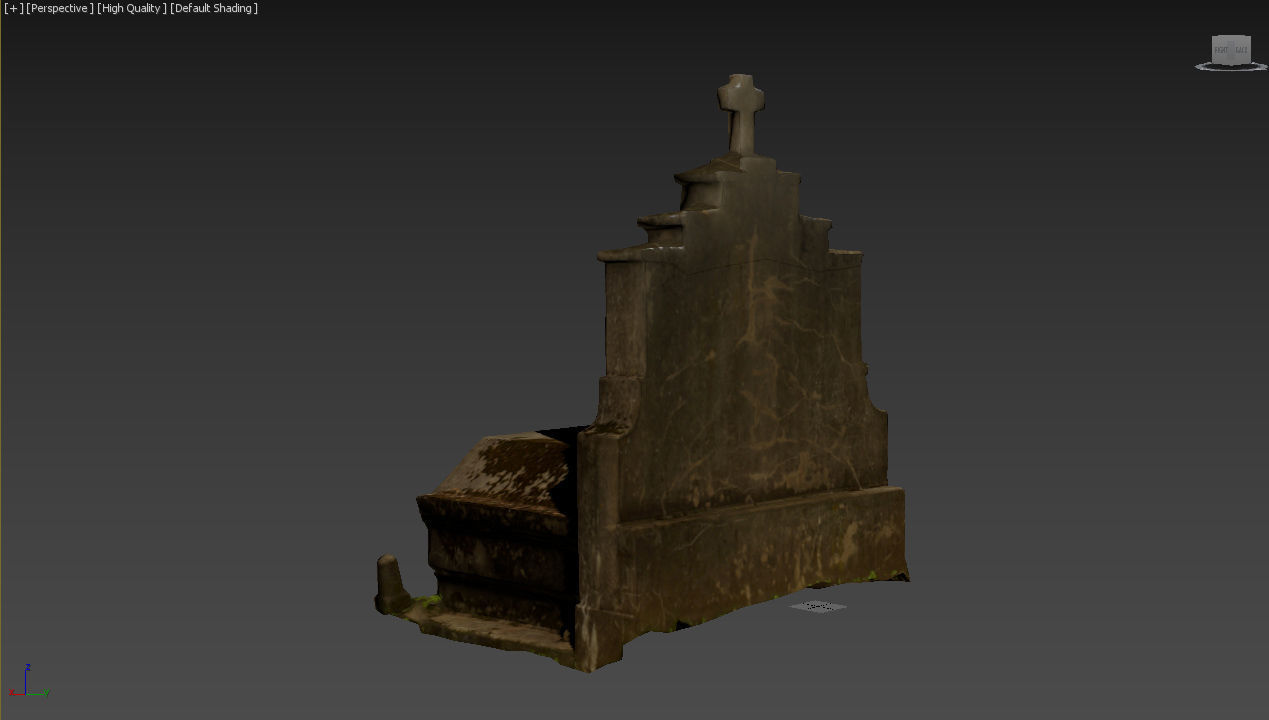 6x Grave crypt and crosses - cemetery colection Low-poly 3D model_48