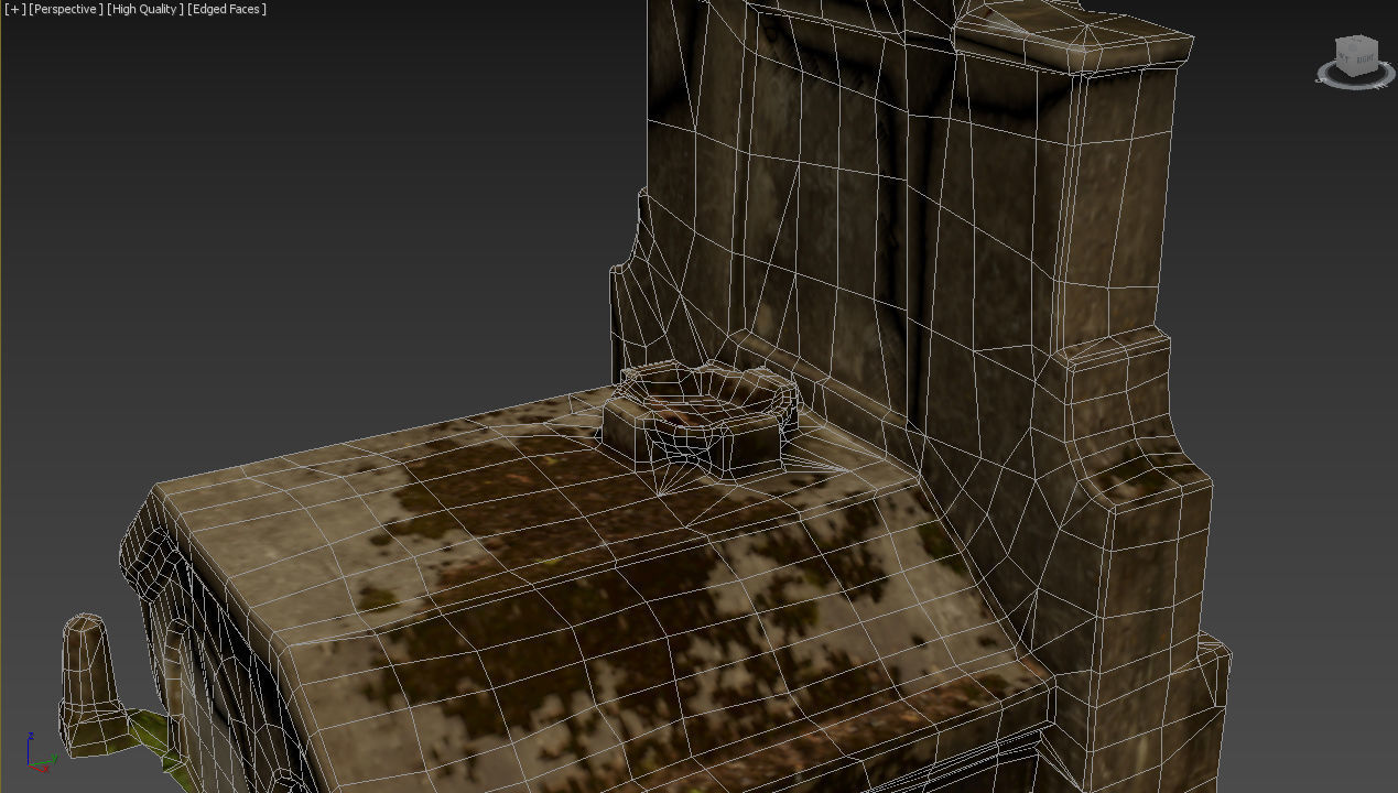 6x Grave crypt and crosses - cemetery colection Low-poly 3D model_44