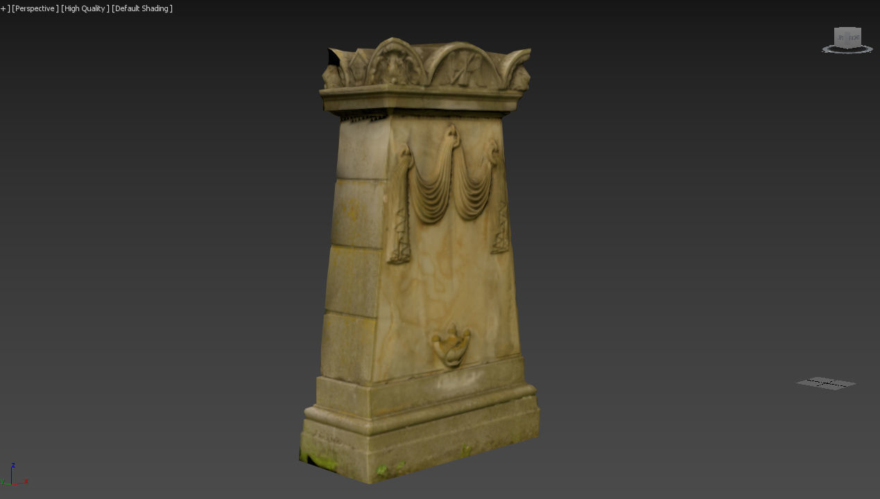 6x Grave crypt and crosses - cemetery colection Low-poly 3D model_34