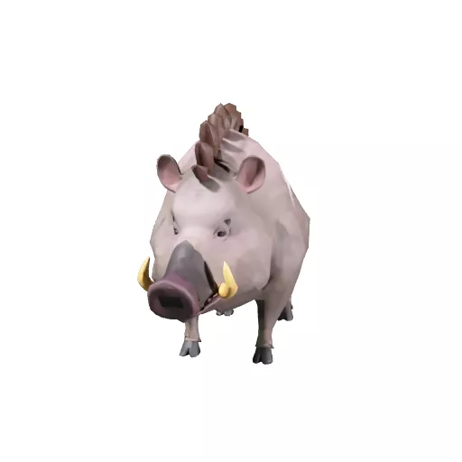 Low Poly Stylized Boar 3D model