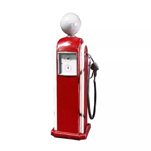 Low Poly Vintage Gas Pump 3D model
