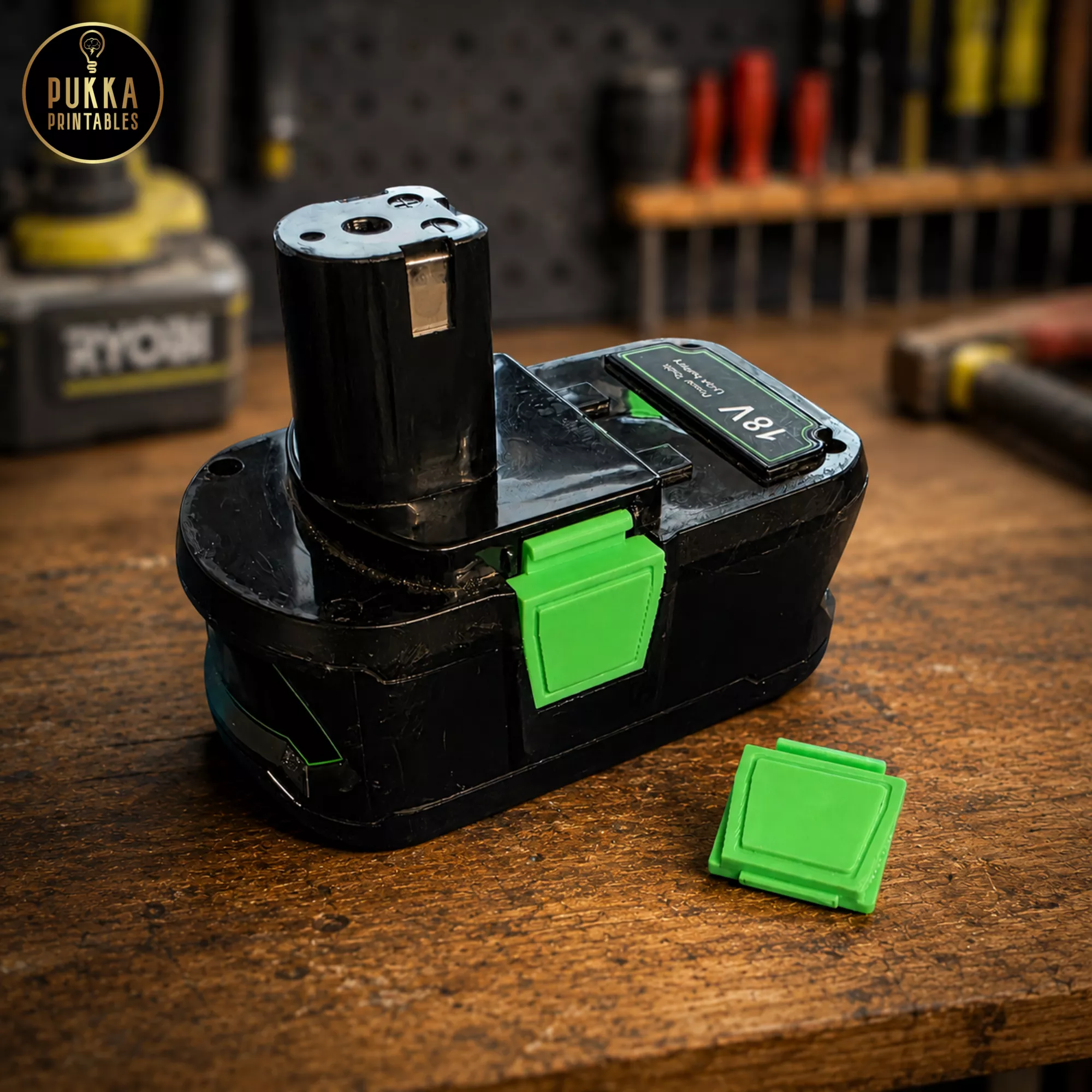 Ryobi Battery Clip Replacement STL 3D Printable Repair Part 3D print model