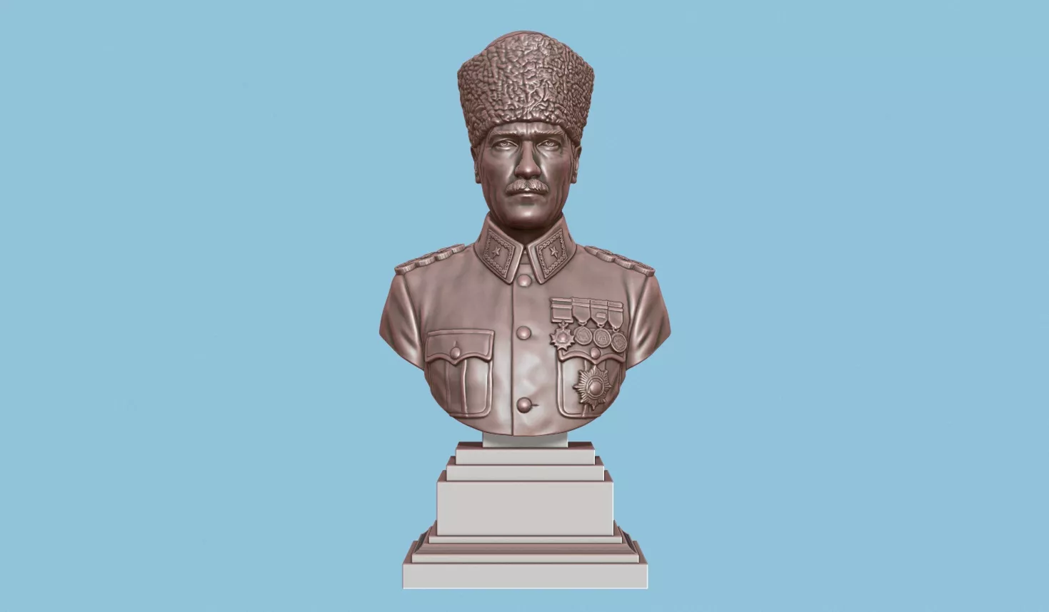 Gazi Mustafa Kemal Ataturk Statue 3D print model