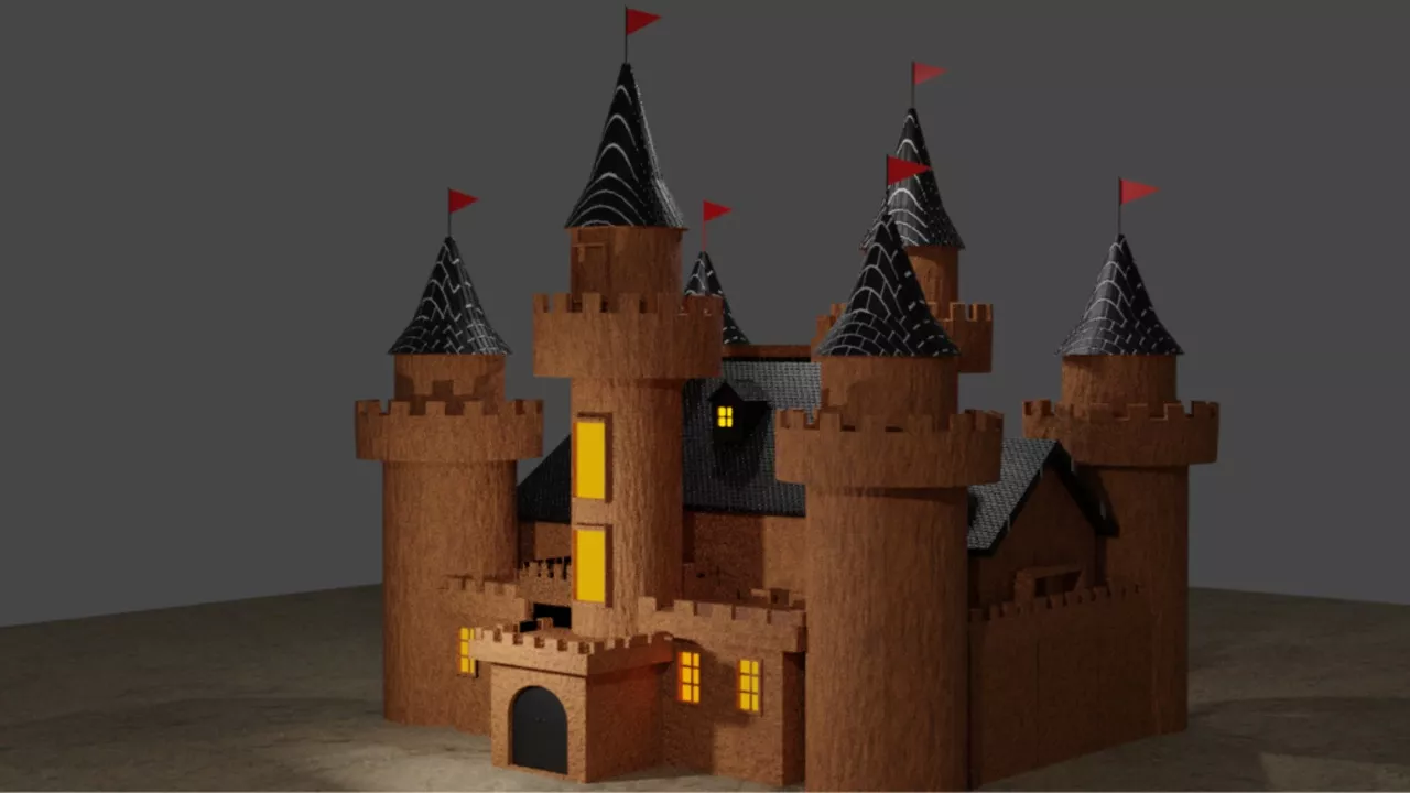 Medieval Castle Asset - Game Ready 3D Model 3D model