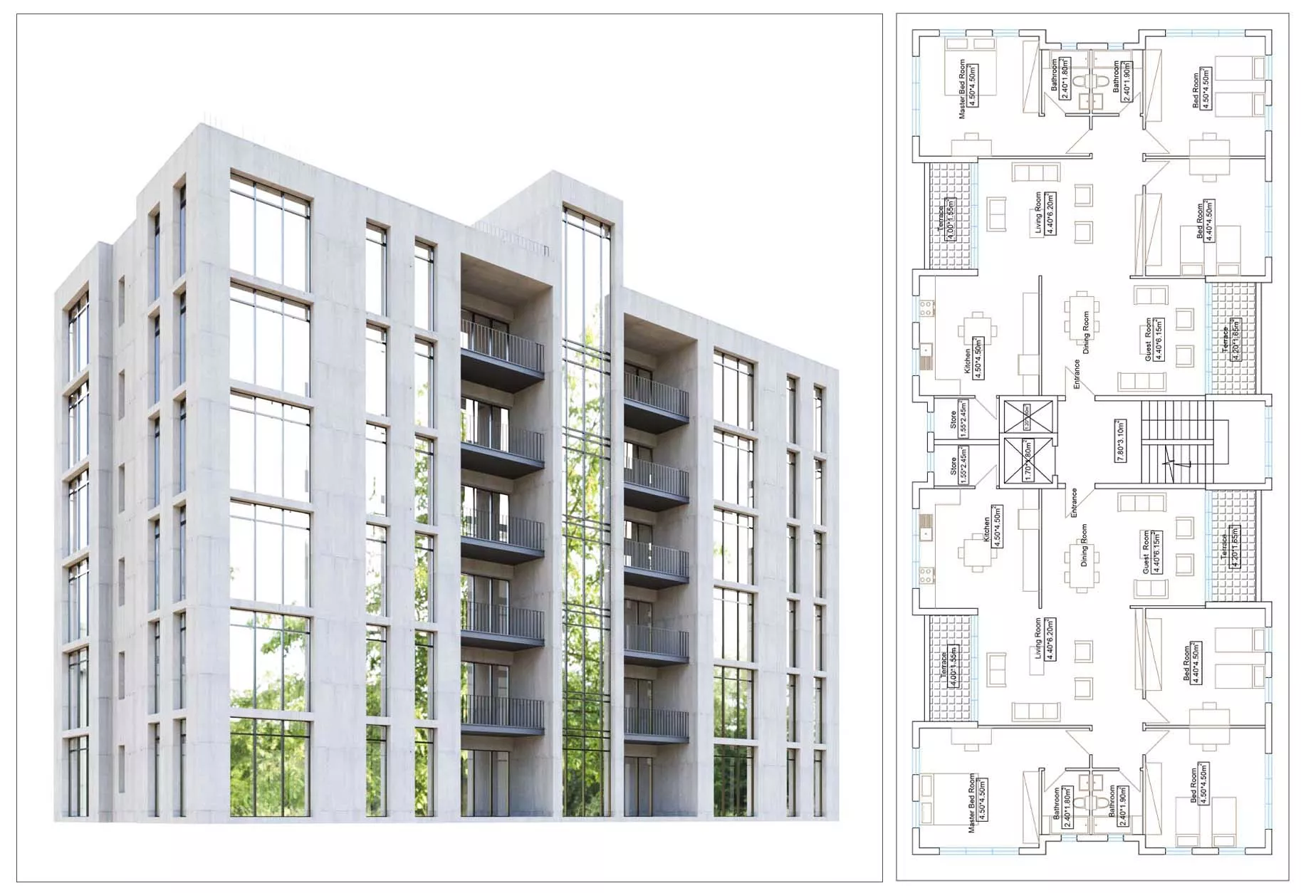 Modern Building Free low-poly 3D model