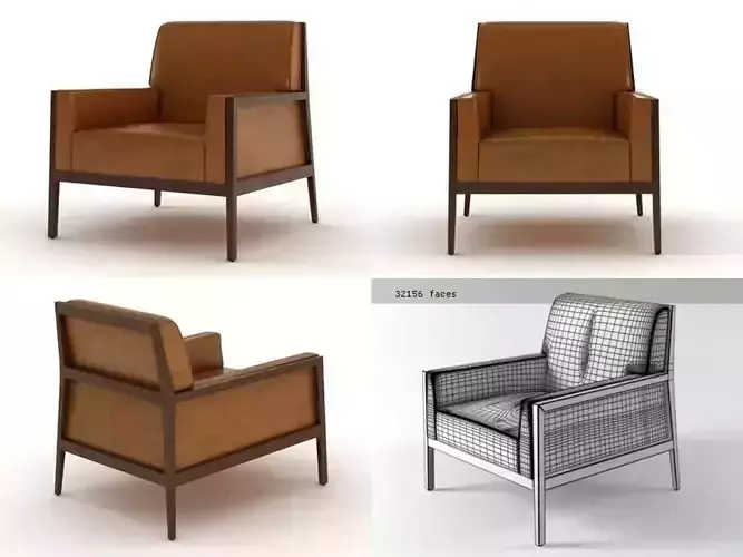 MR7 lounge chair leather