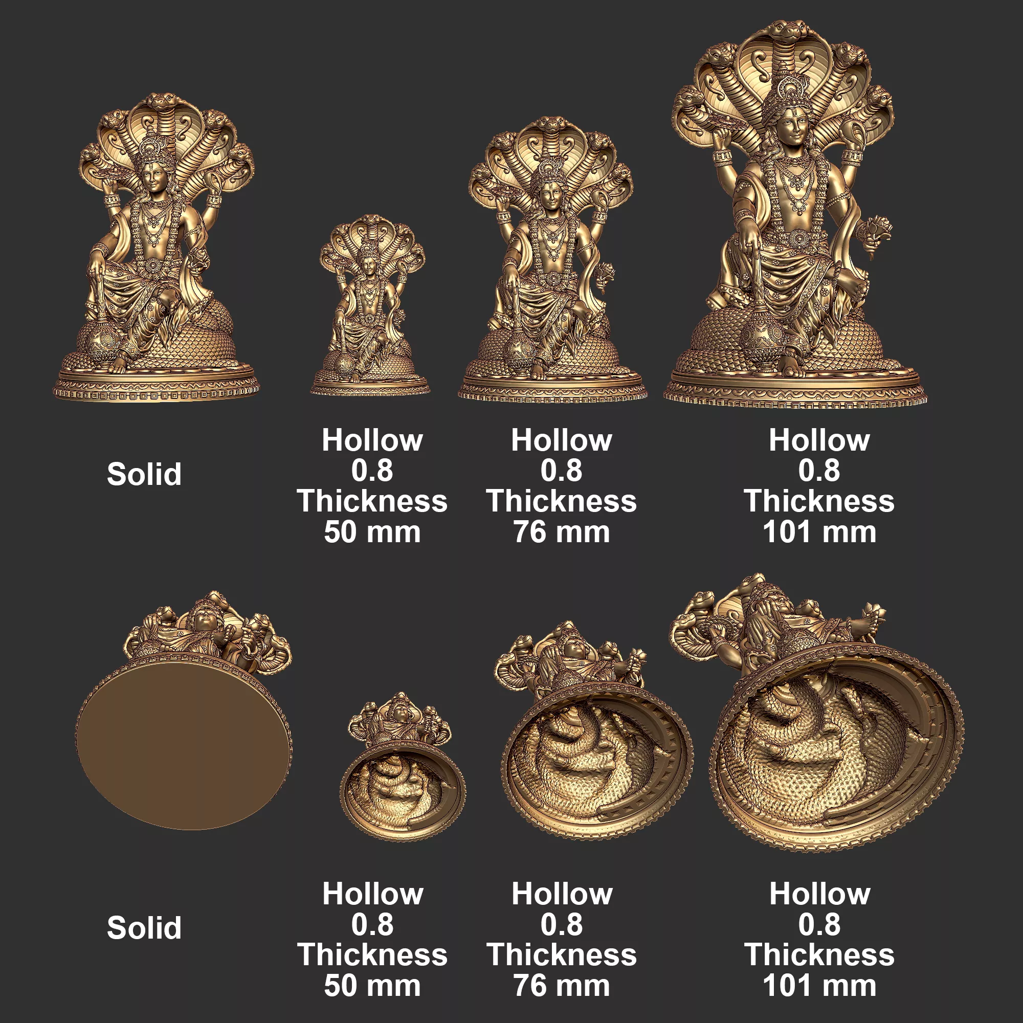 Vishnu Sitting 3d Model 3D print model