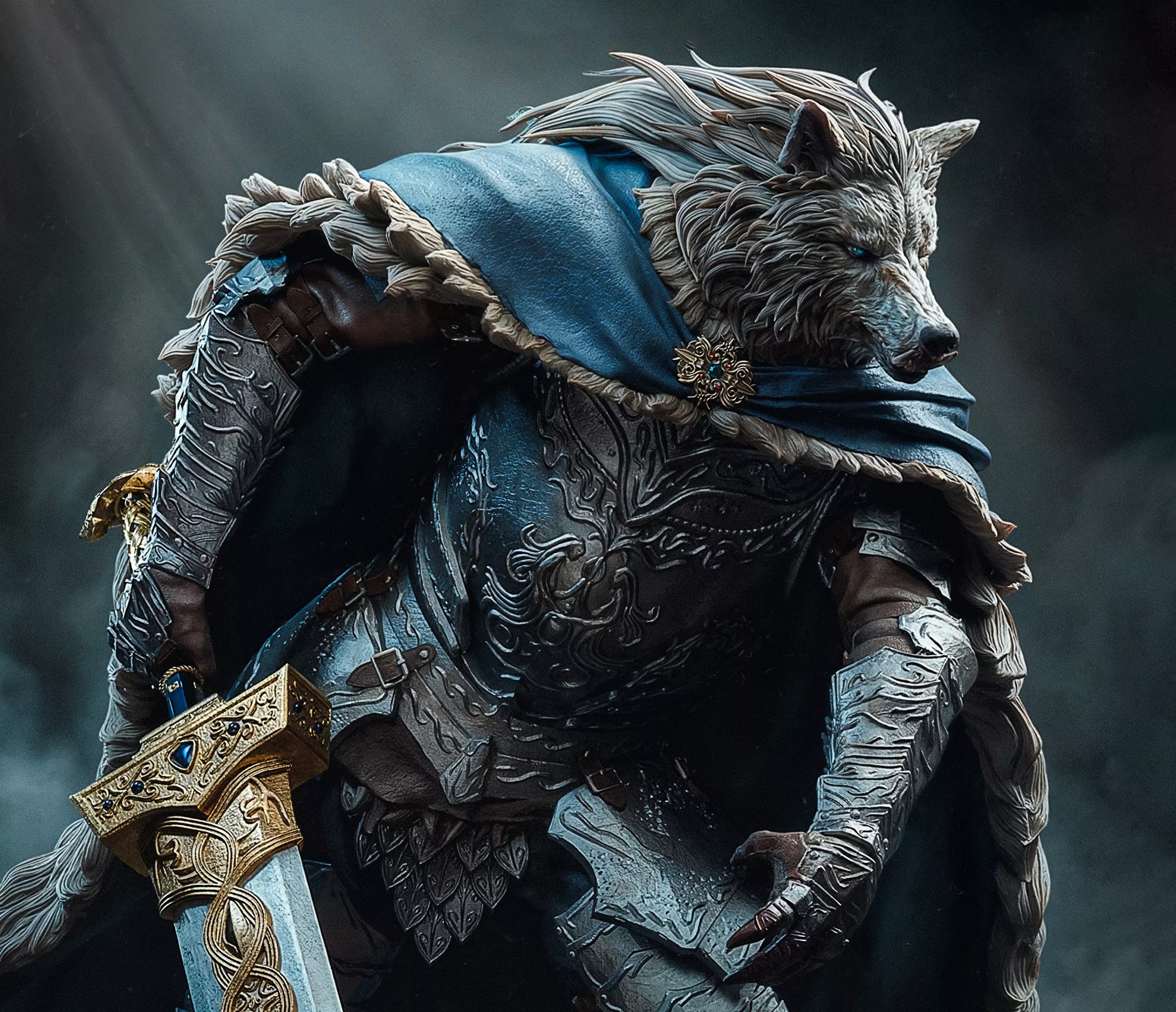 Blaidd Elden Ring Statue 3D Printable 3D print model