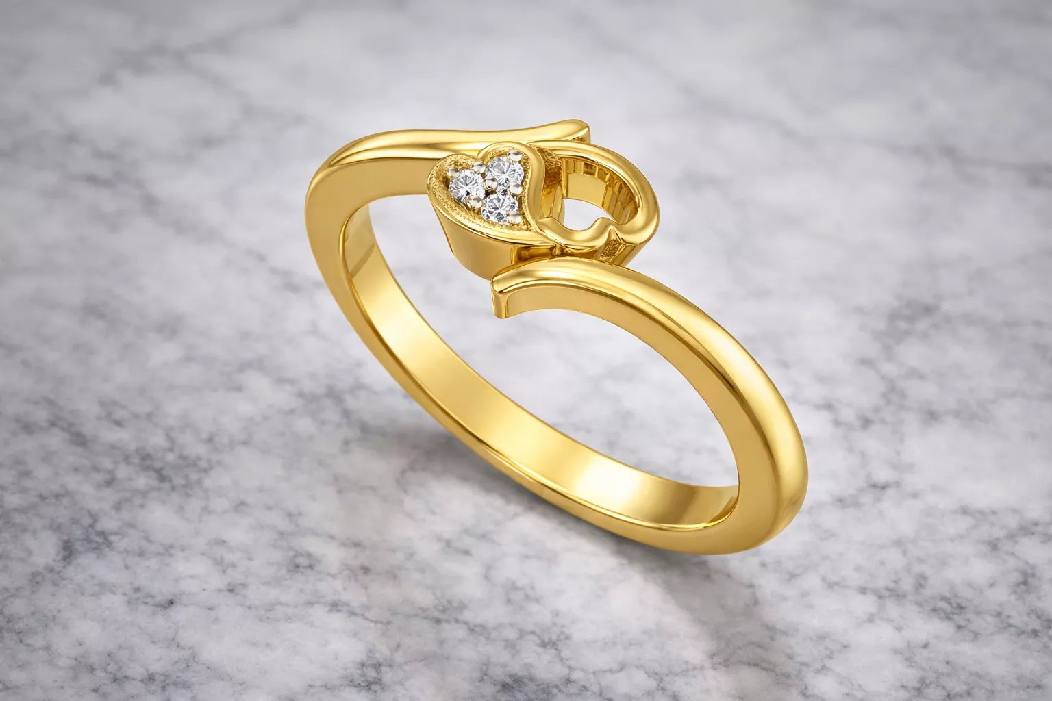 Ring Gold Diamonds 3d model 3D print model