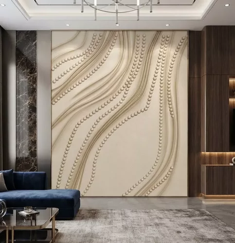 Modern Pearl Wave Organic Wall Panel Relief STL MAX RLF OBJ