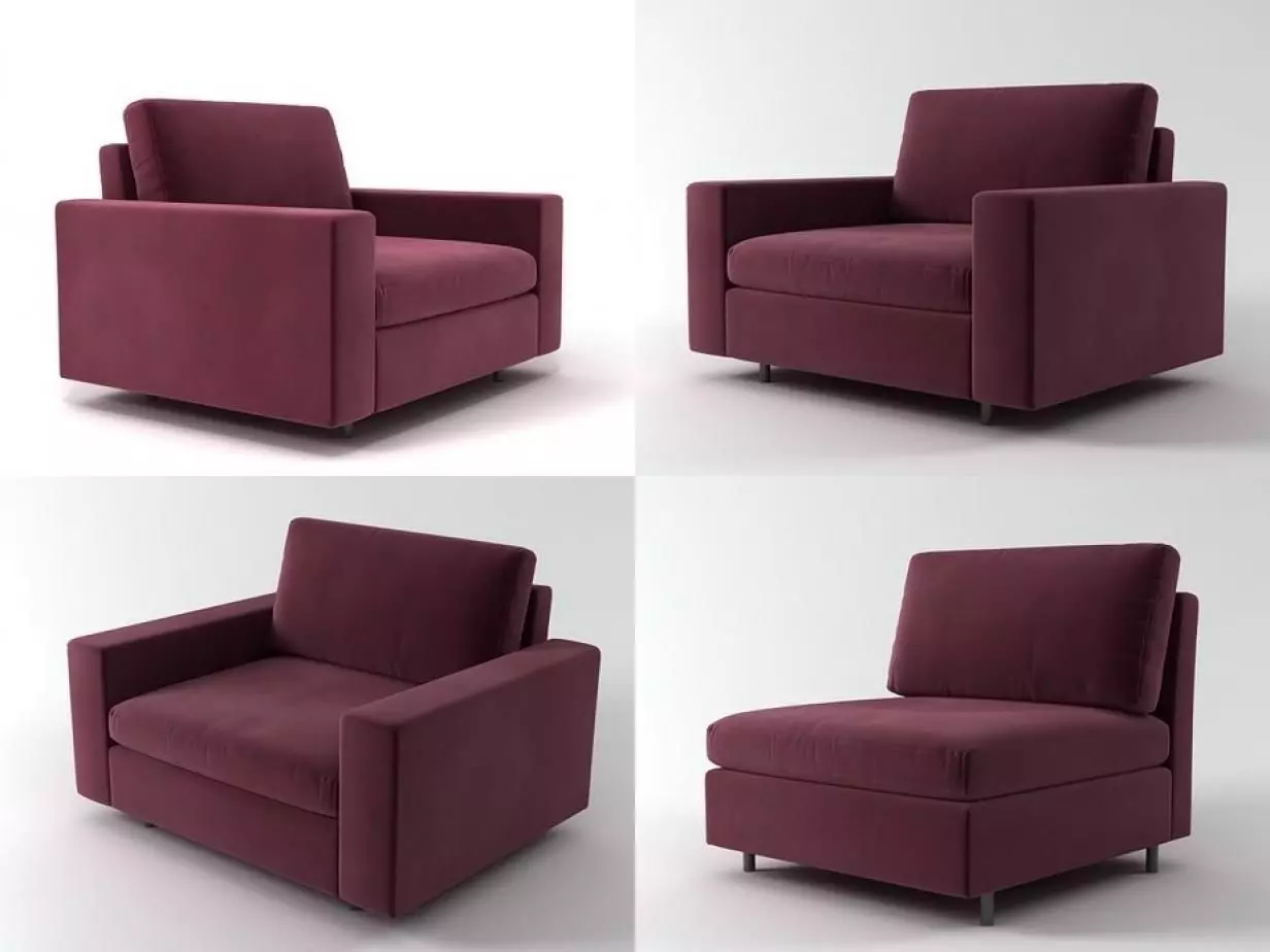 Air armchair 3D model_0