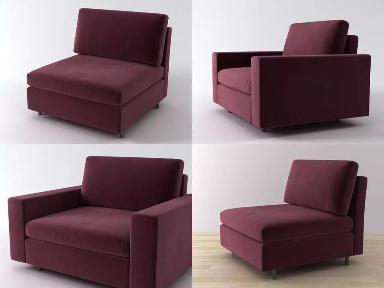 Air armchair 3D model_1