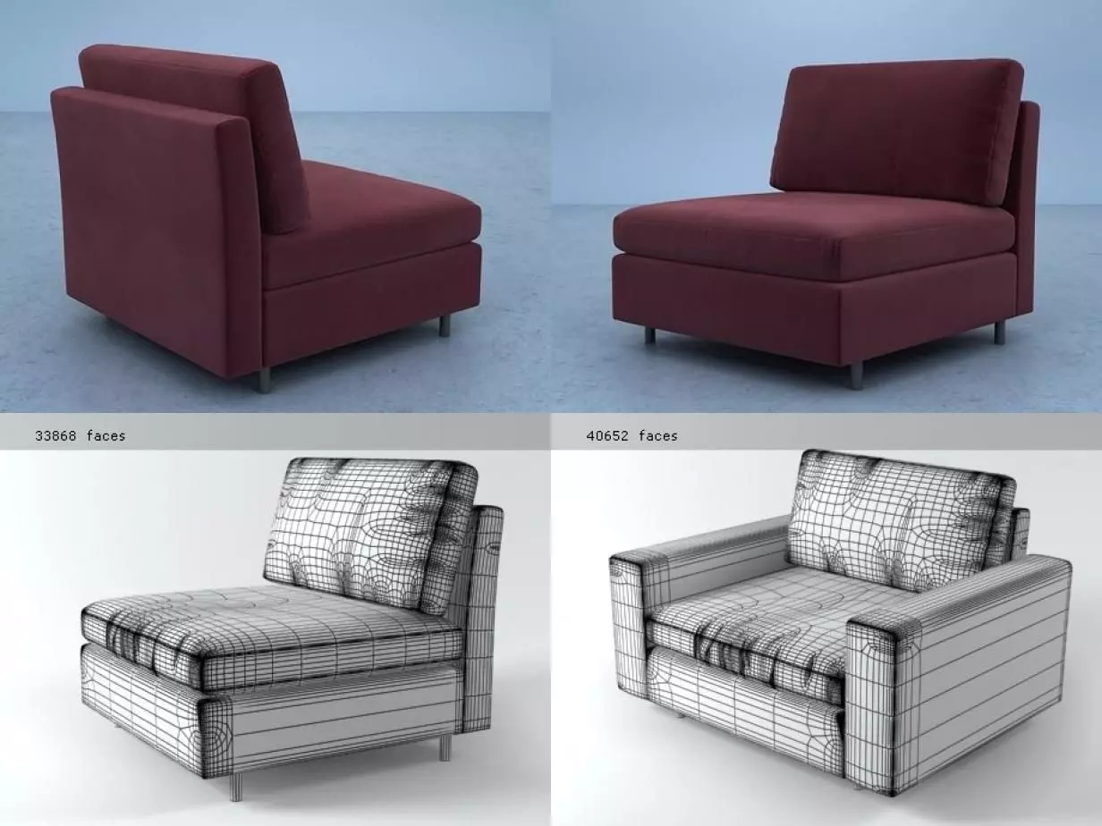Air armchair 3D model_2