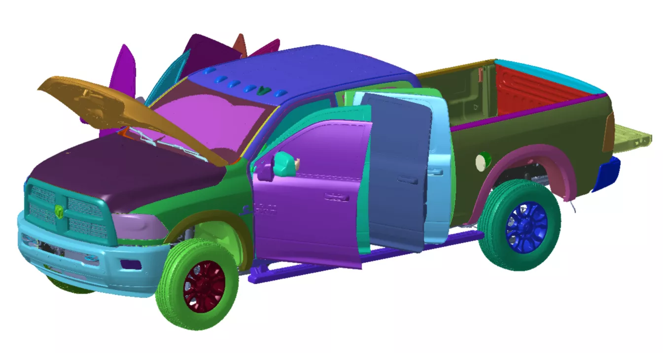 Dodge RAM 2500 Crew Cab 2016 Vehicle 3d scan model 3D model