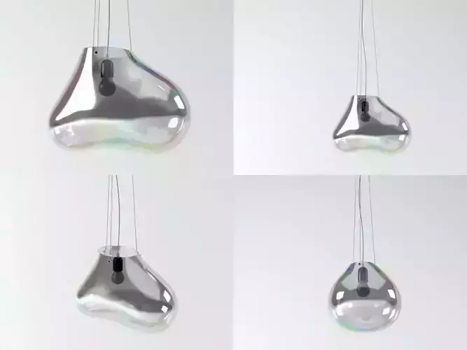 Bolla pendant light made of glass and metal