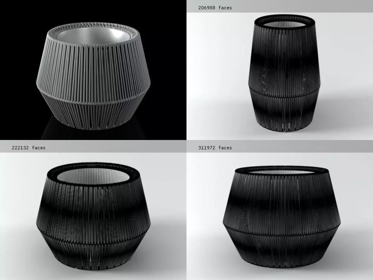 ZigZag planters 3D model_2