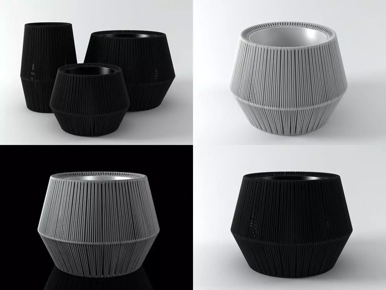 ZigZag planters 3D model_0