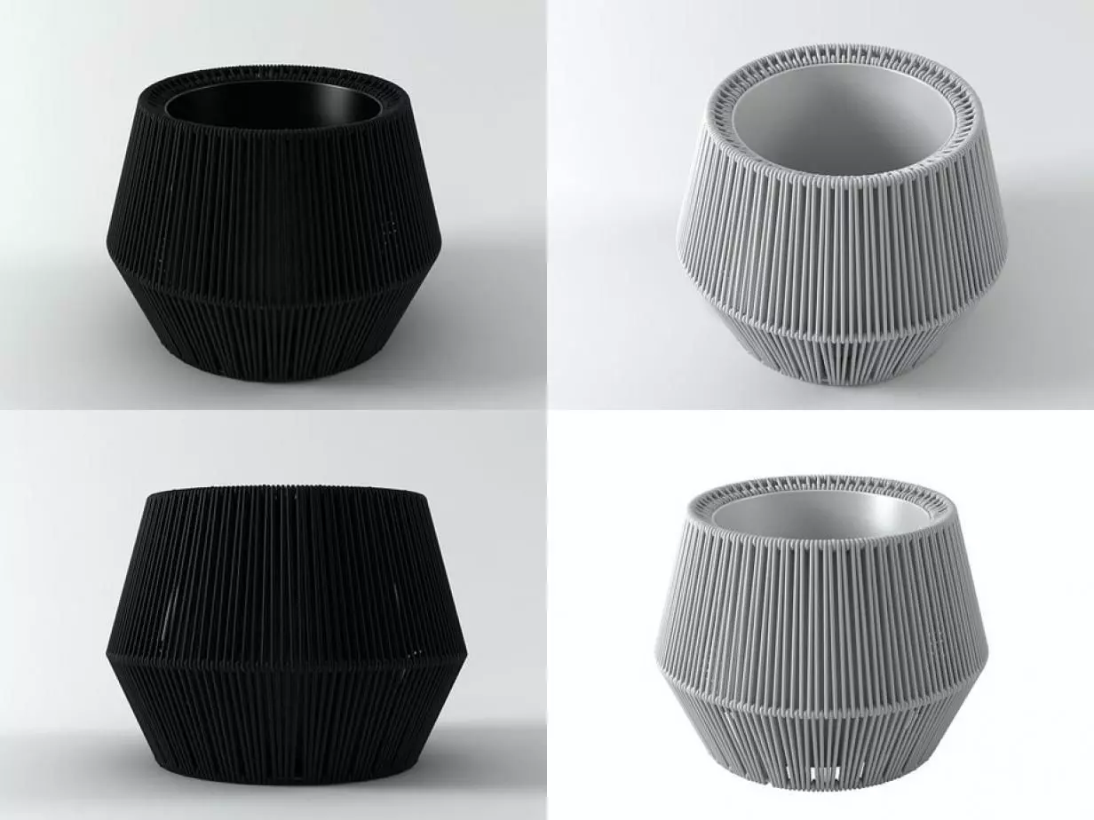 ZigZag planters 3D model_1