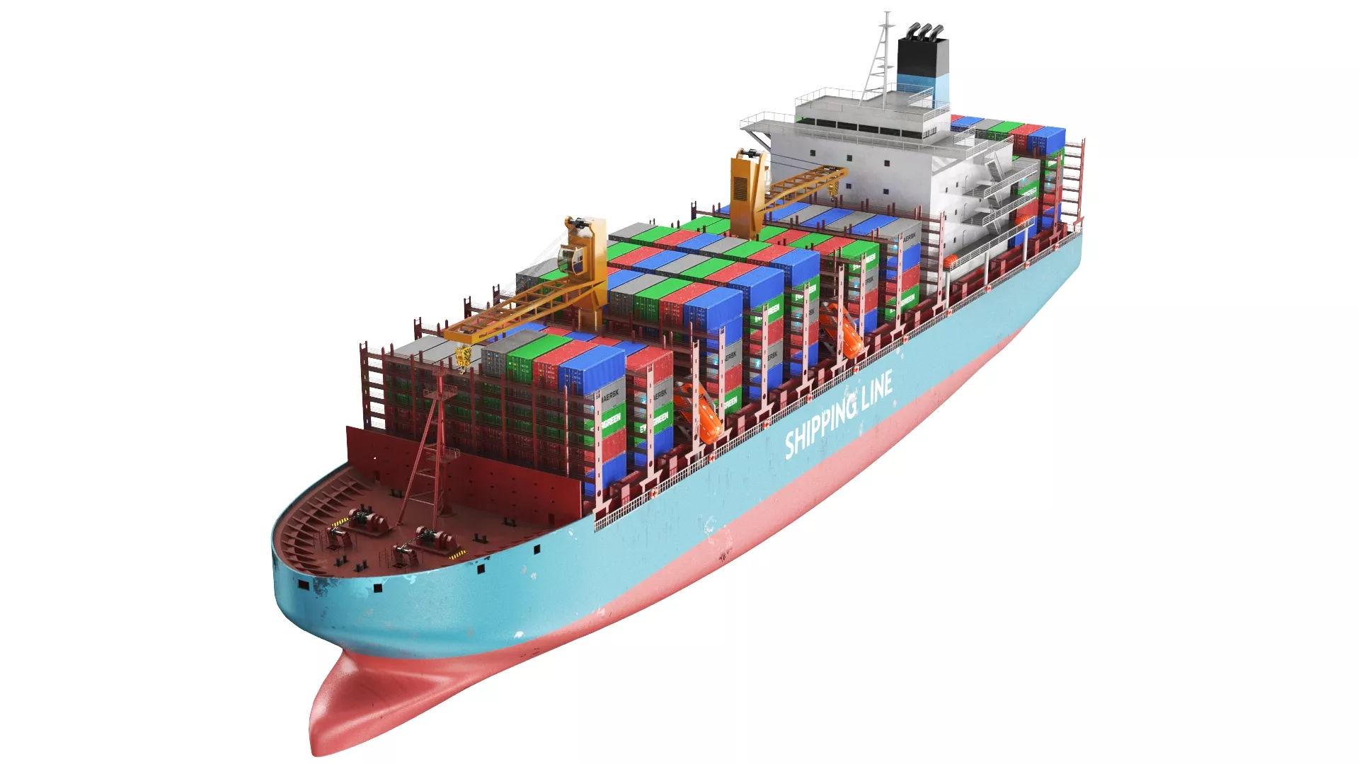 Container Ship Bulk Carrier 3D model