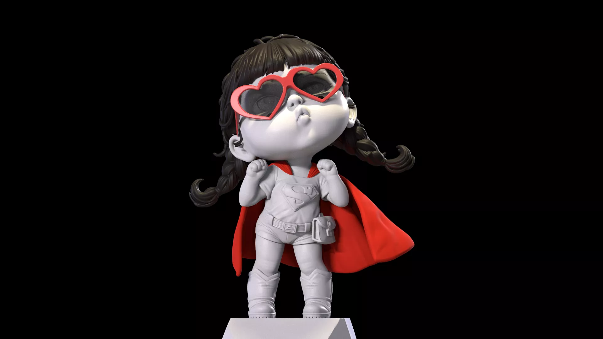 Chibi Superhero Girl 3D print model
