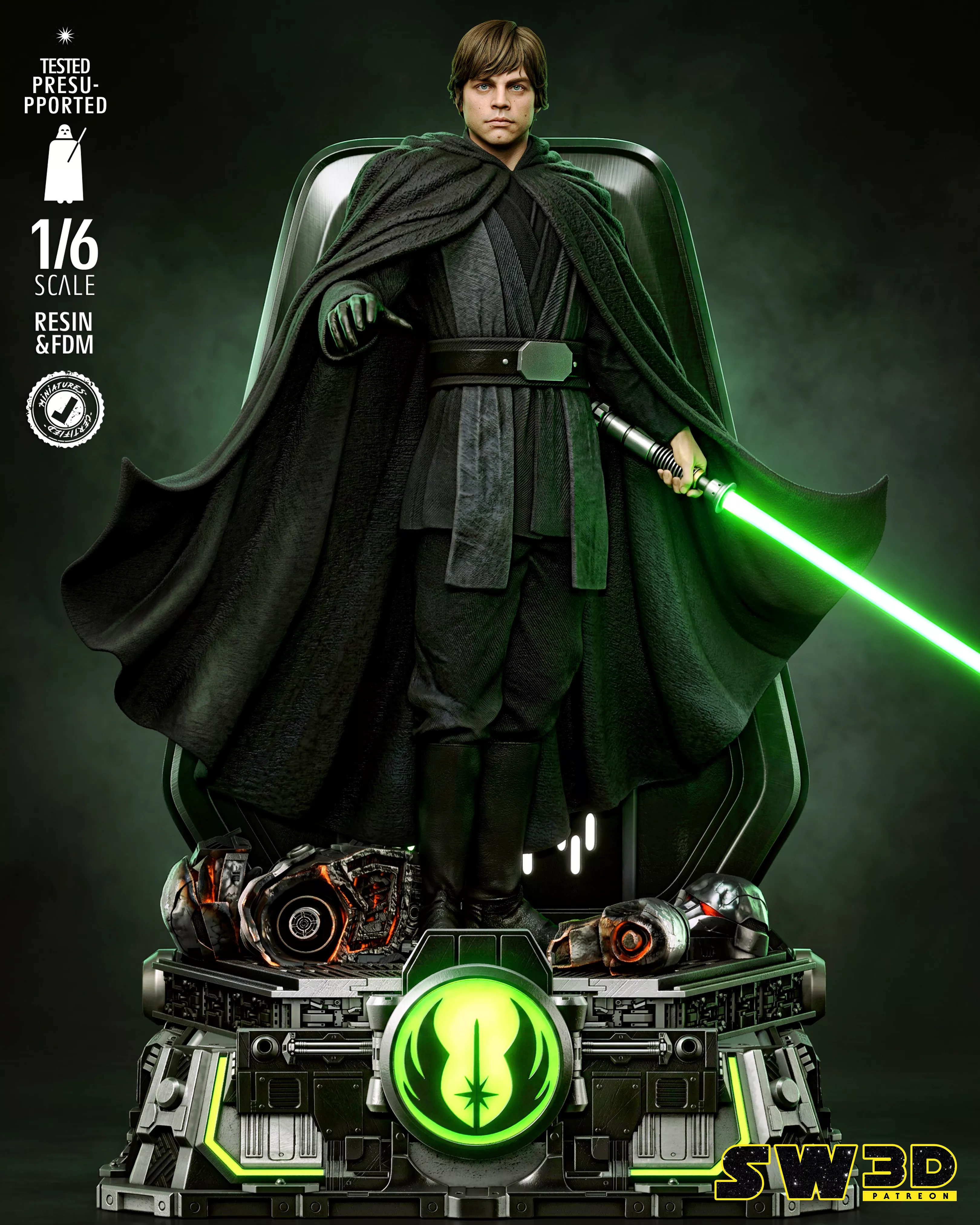 STAR WARS Luke Skywalker Sculpture 3D print model
