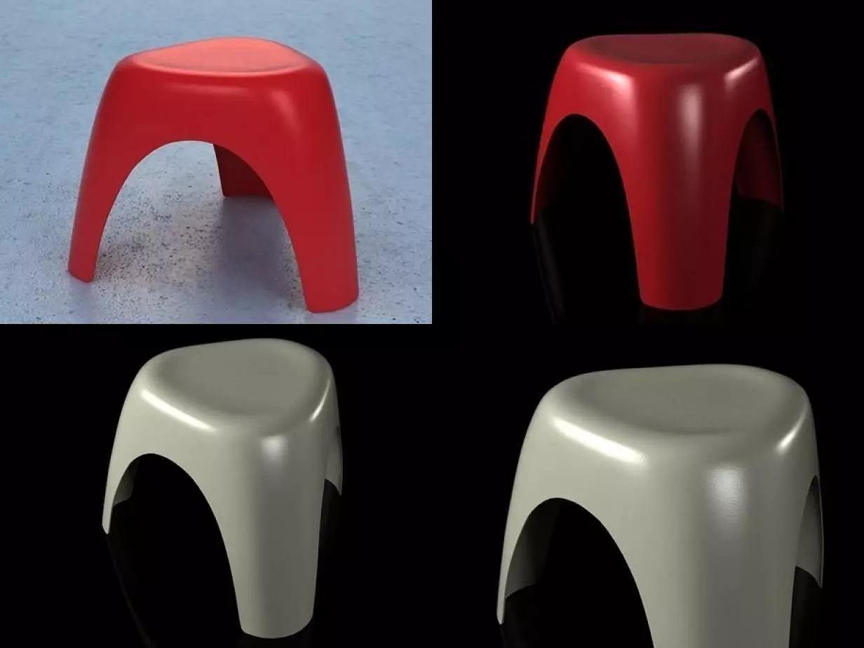 Elephant stool 3D model_1