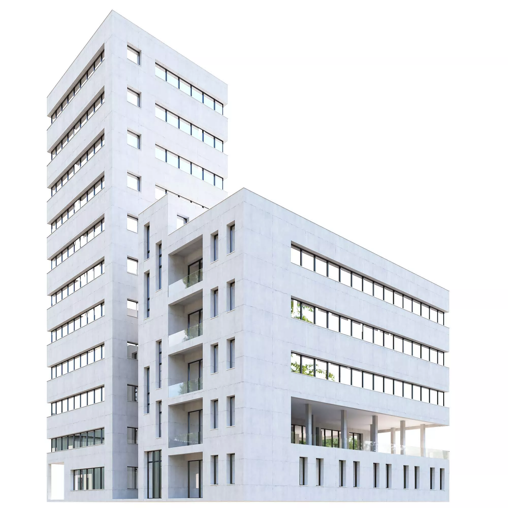 Modern Building 04 Free low-poly 3D model
