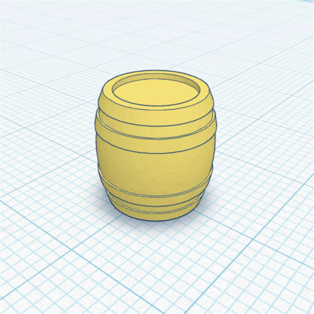 OO Gauge Wooden Barrel 3D print model