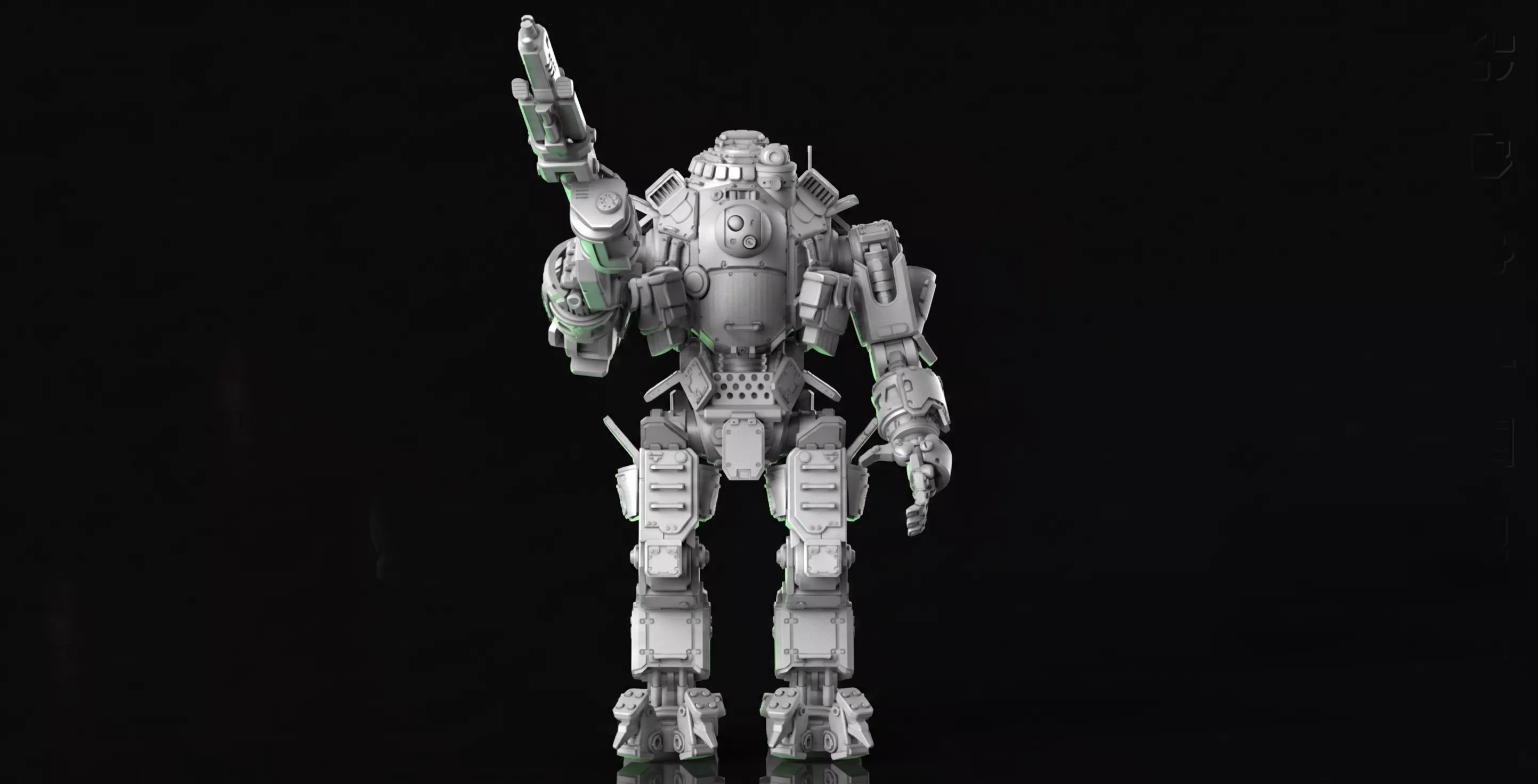Titanfall Atlas Action - Can be Moved 3D Print Model 3D print model