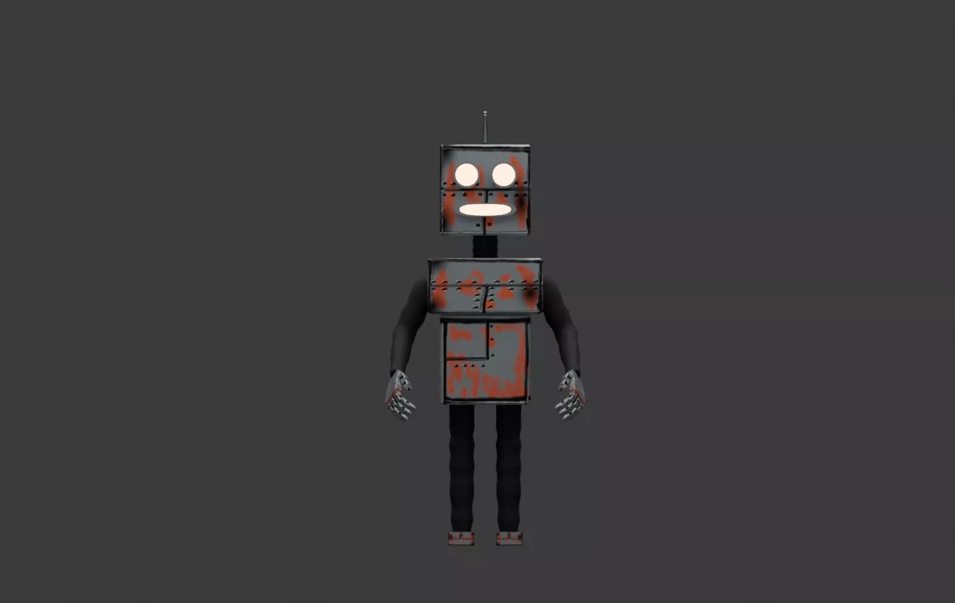 Stylized Sci-fi Robot Low-poly 3D model