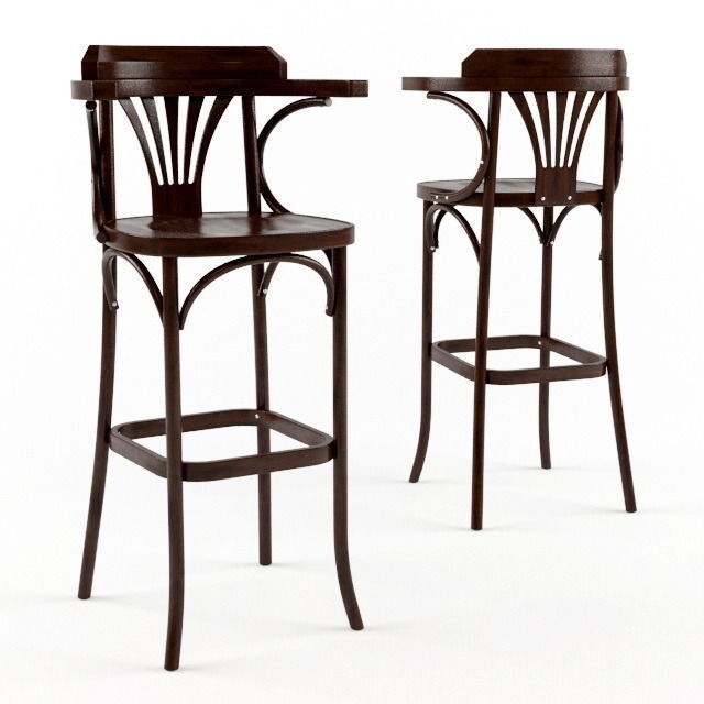 Bar stool 3D model_2