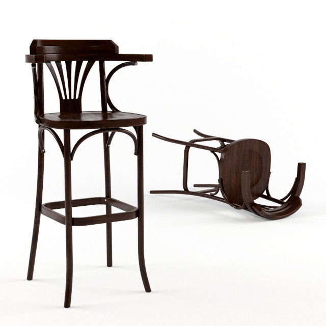 Bar stool 3D model_4