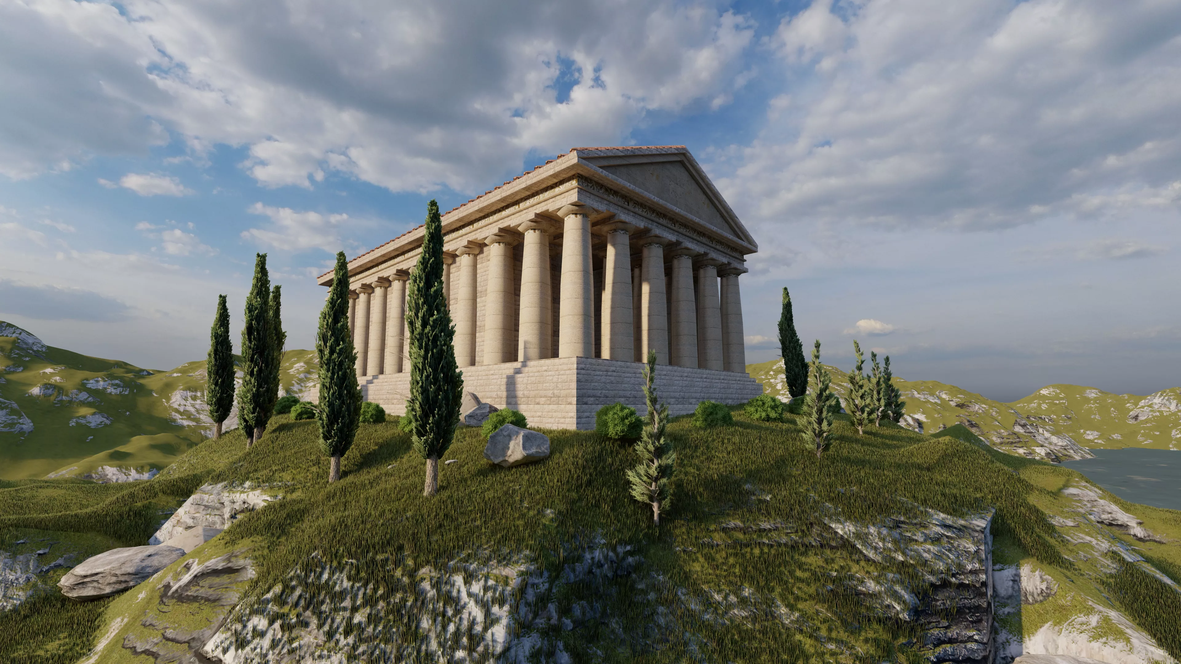 Parthenon-Historical Greek Temple 3D model