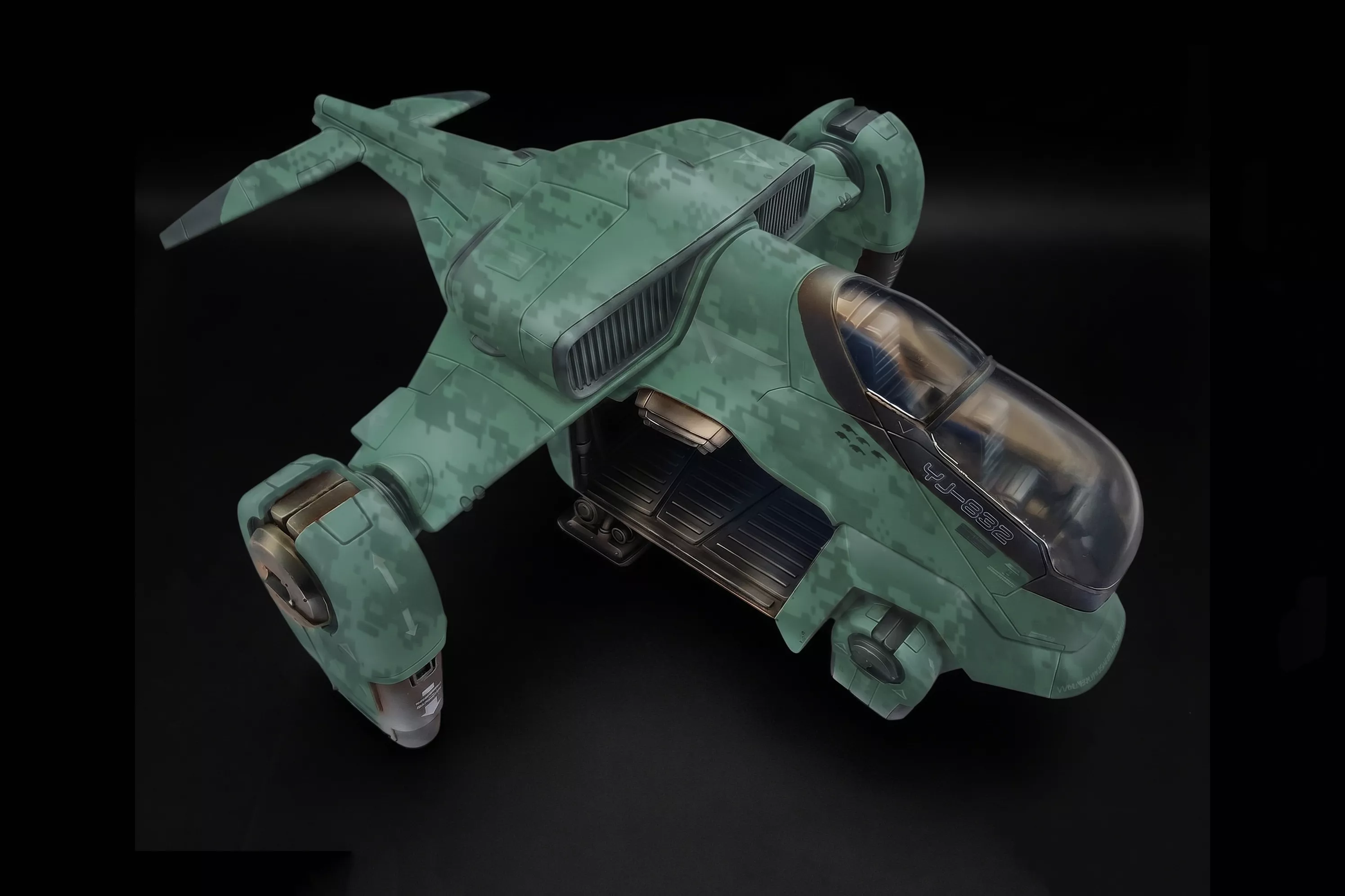 Scifi Dropship Military Aircraft 3D Print Model 3D print model