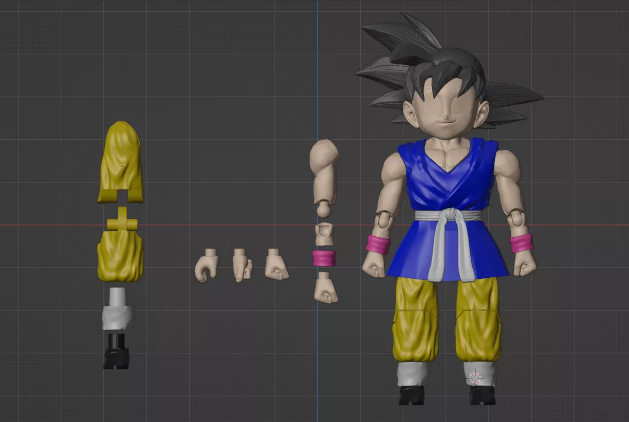 Kid Goku GT action figure 3D print model