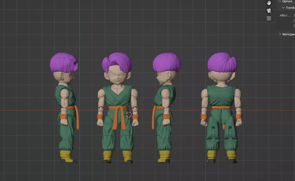 kid Trunks action figure 3D print model