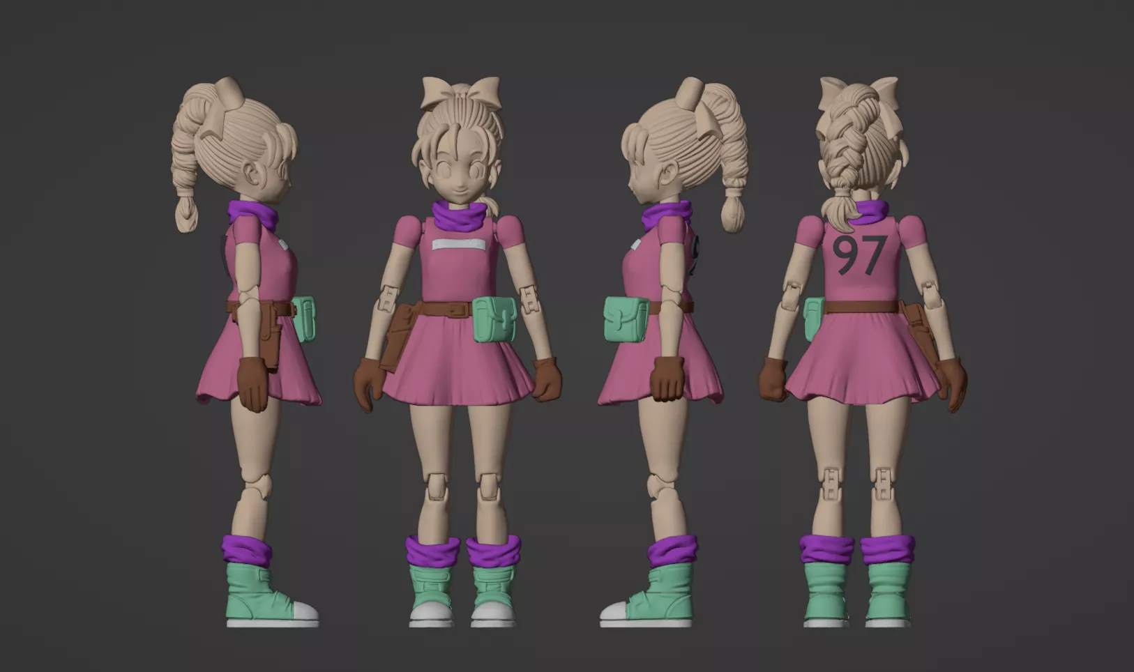 Bulma action figure 3D print model