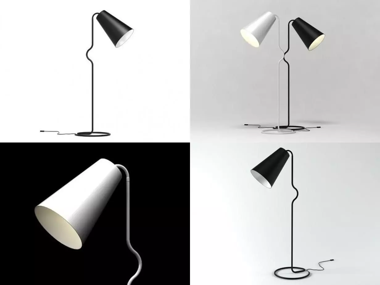 Bender floor lamp 3D model_0